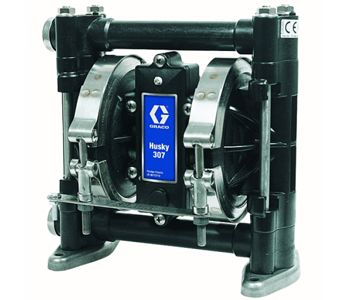 Мембранный пневматический насос Graco HUSKY 307-AC-AC-PTFE-PTFE
