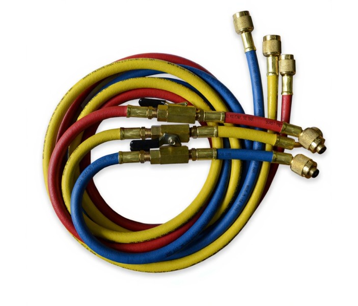 Холодильные шланги с вентилями Mastercool 90262-72, 180 см.