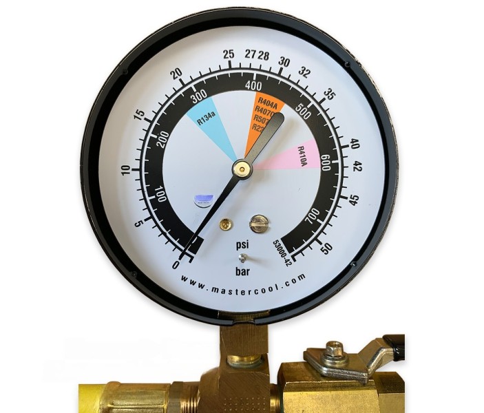 Контрольный манометр для опрессовки азотом Mastercool 53042