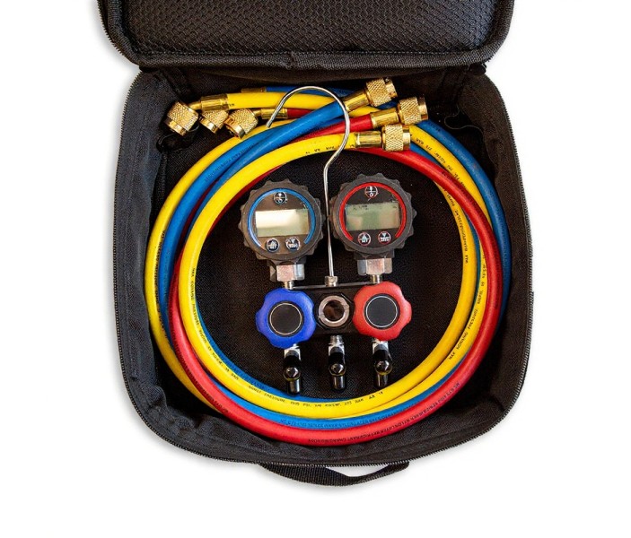 Цифровой манометрический коллектор Mastercool 84472 Black Series Mini-fold