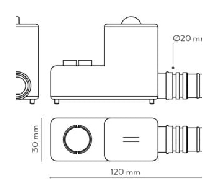 Комплект сухого механического сифона Vecamco Micro с возможностью инспекции