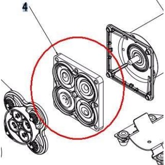 Ремкомплект диафрагмы (серии 5000) SHURflo 94-910-04