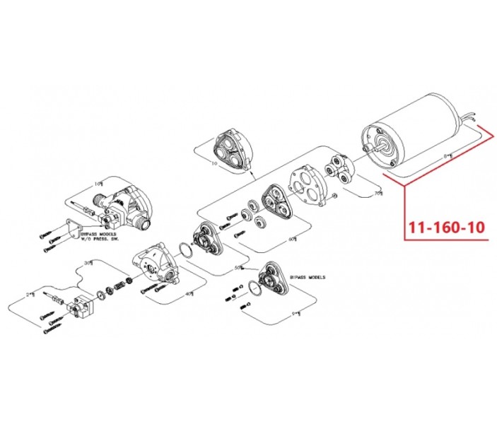 Мотор насоса SHURflo 94-11-160-10