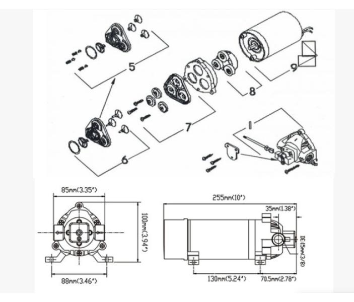 Насос Singflo DP-120M 220В высокого давления мембранный