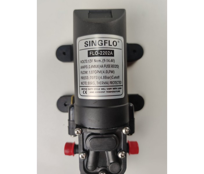 Насос Singflo FLO-2202A 12В, 5 бар, 4.3 л/мин мембранный