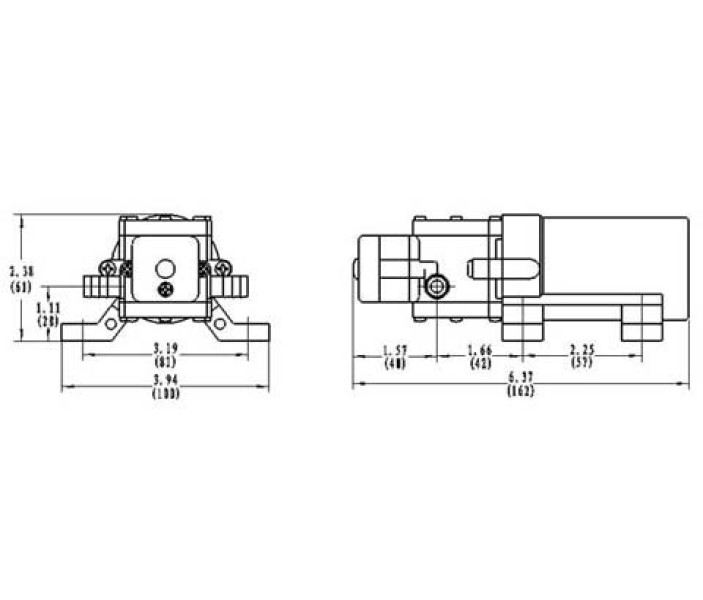 Насос Singflo FLO-2202A 12В, 5 бар, 4.3 л/мин мембранный