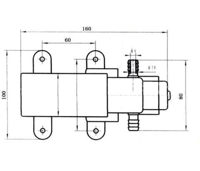 Насос Singflo FLO-2202A 12В, 5 бар, 4.3 л/мин мембранный