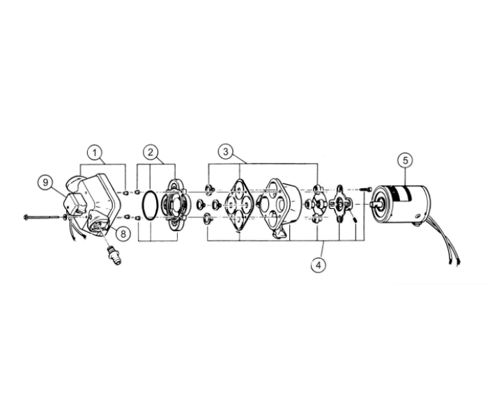 Насос Singflo FL-40 12В, 2.7 бар, 17 л/мин мембранный