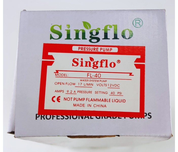 Насос Singflo FL-40 12В, 2.7 бар, 17 л/мин мембранный